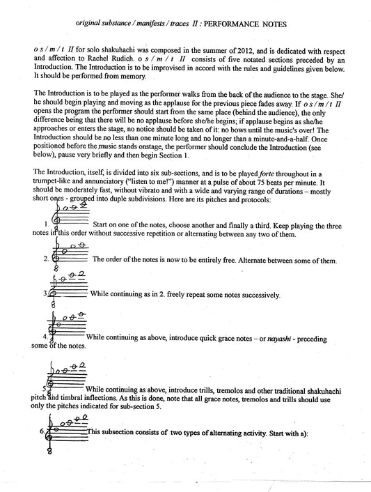 ORIGINAL SUBSTANCE/MANIFESTS/TRACES II