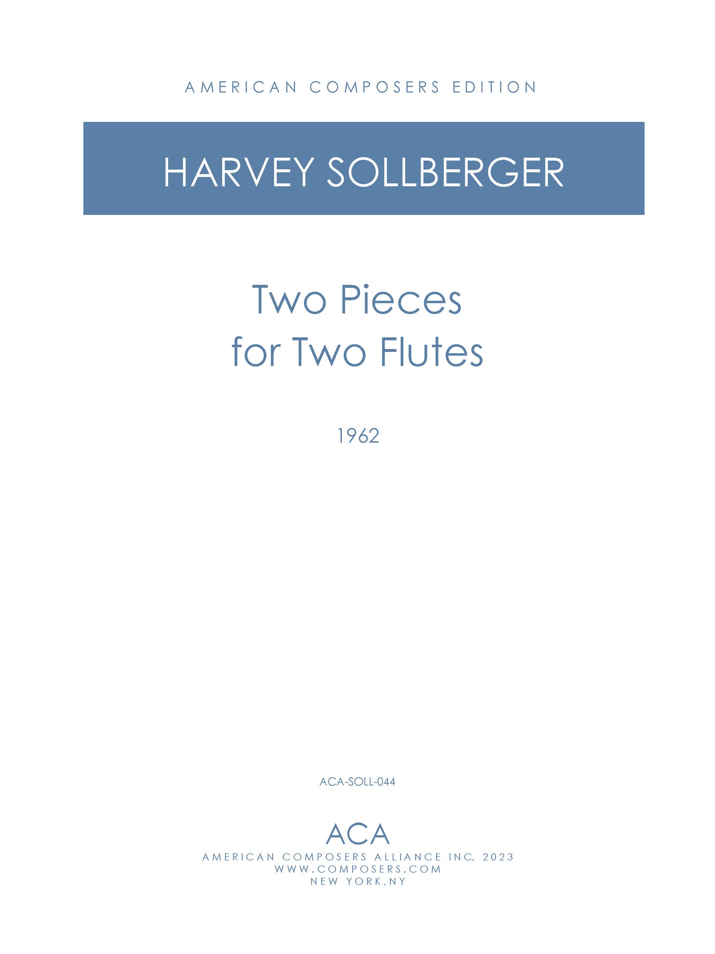 Two Pieces for Two Flutes