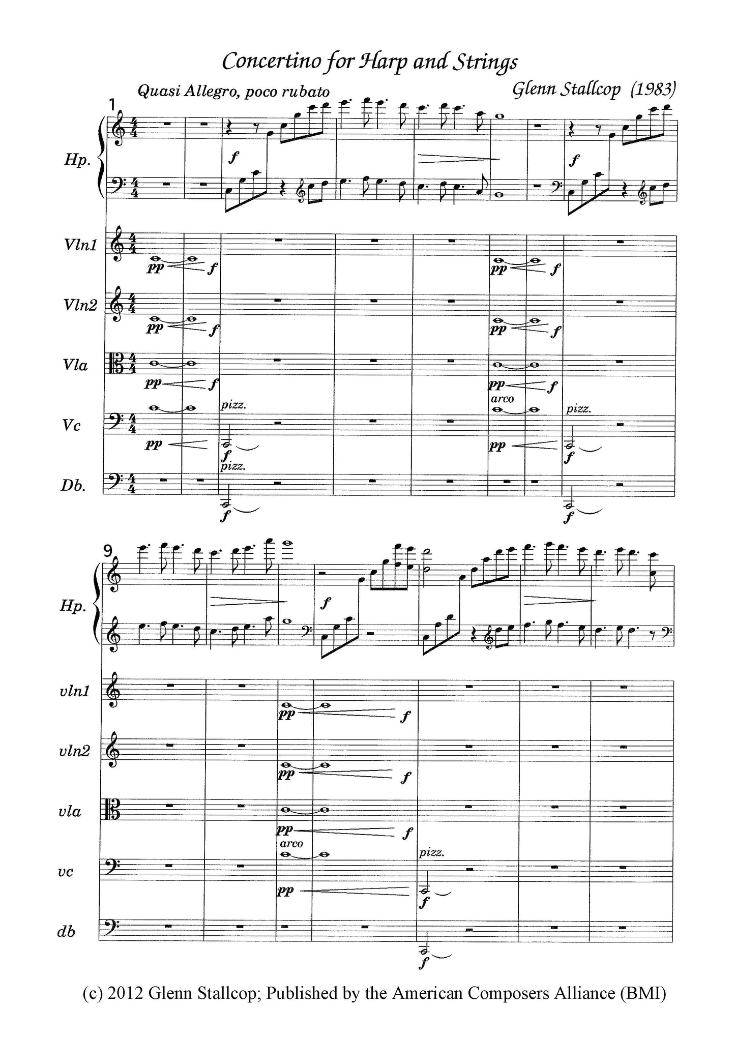 Concertino for Harp and Strings