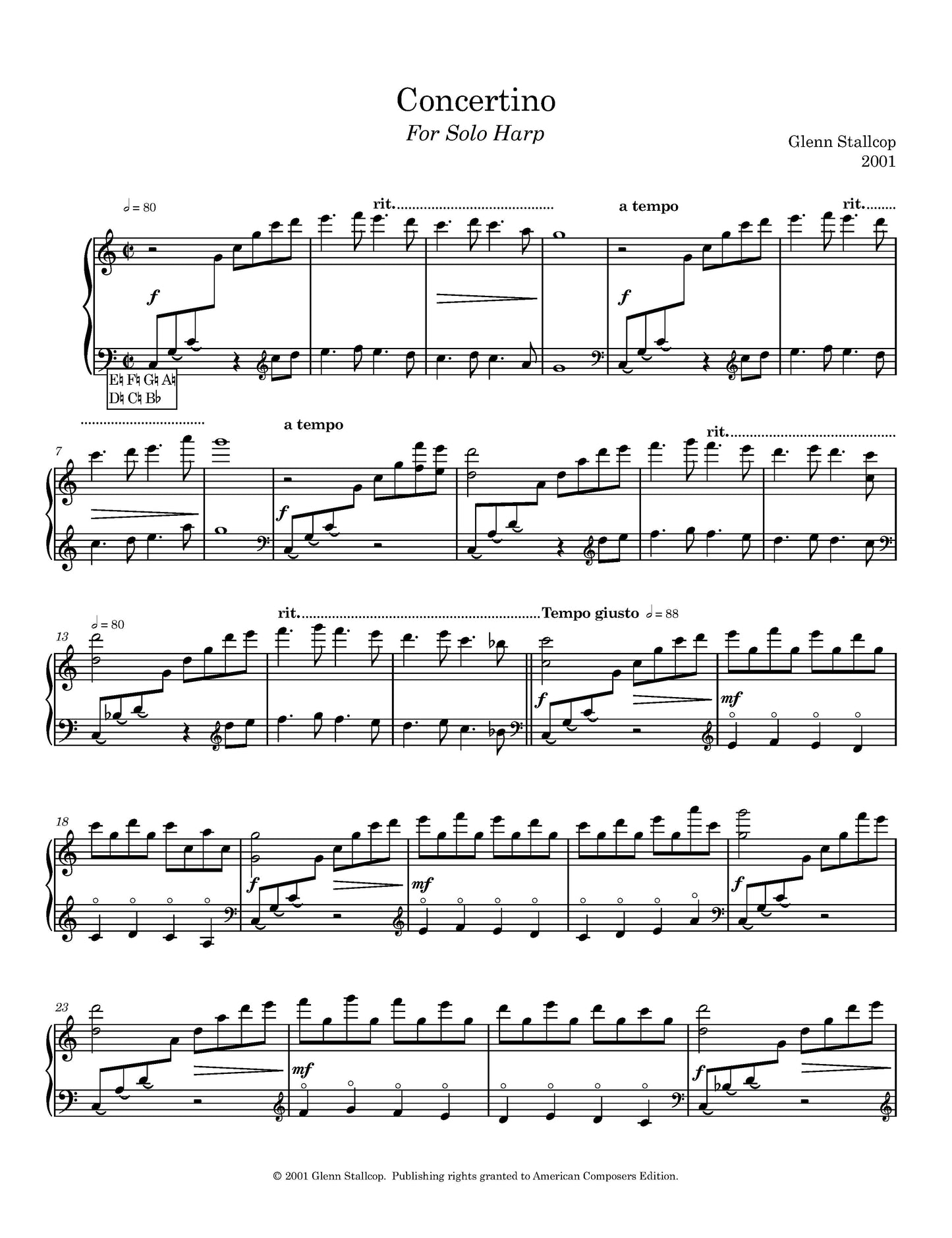 Concertino for Solo Harp