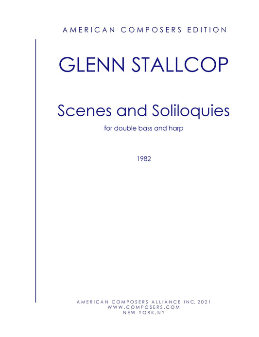 SCENES AND SOLILOQUIES for double bass and harp