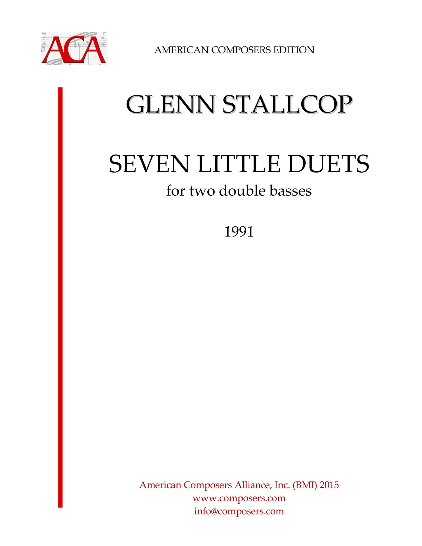 SEVEN LITTLE DUETS FOR TWO DOUBLE BASSES