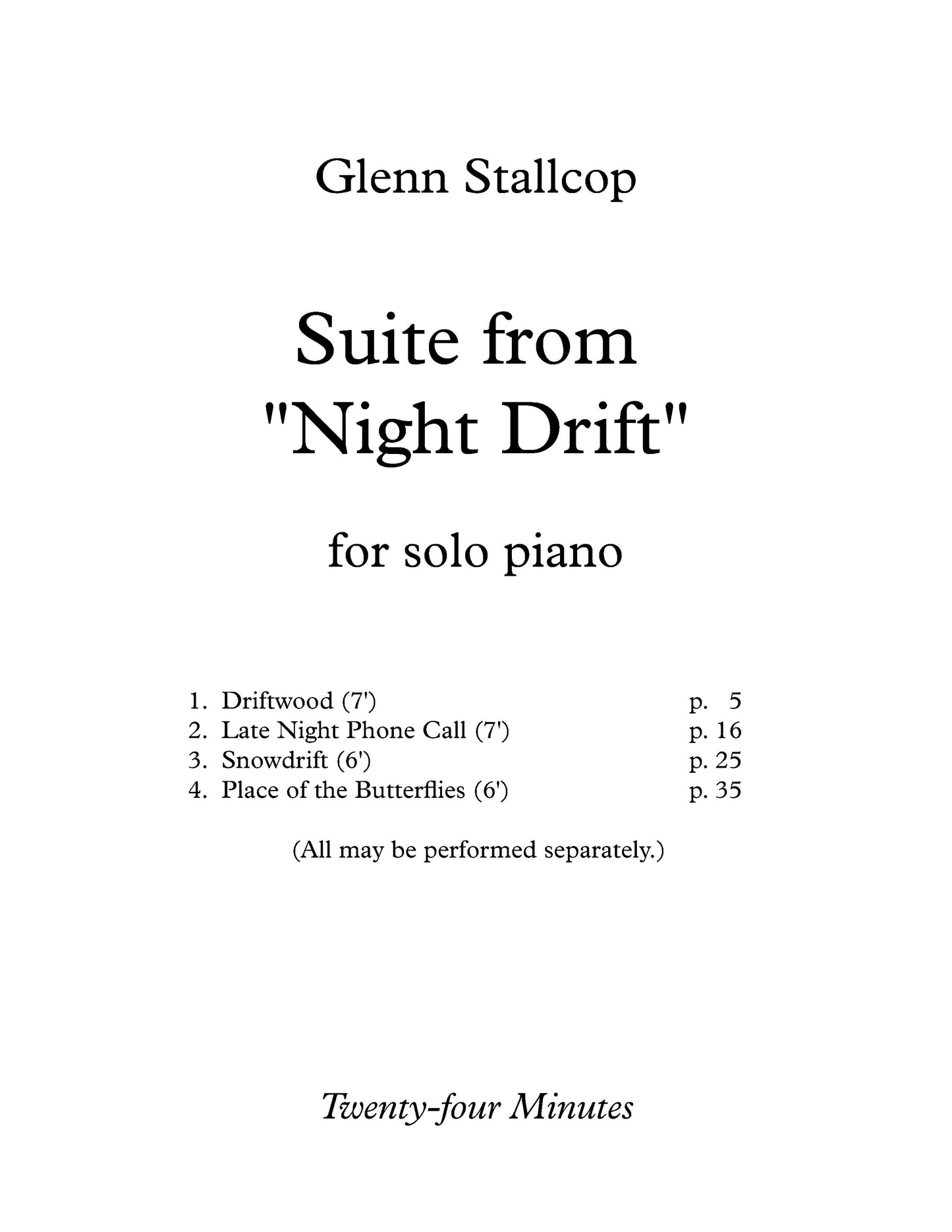 SUITE FROM NIGHT DRIFT