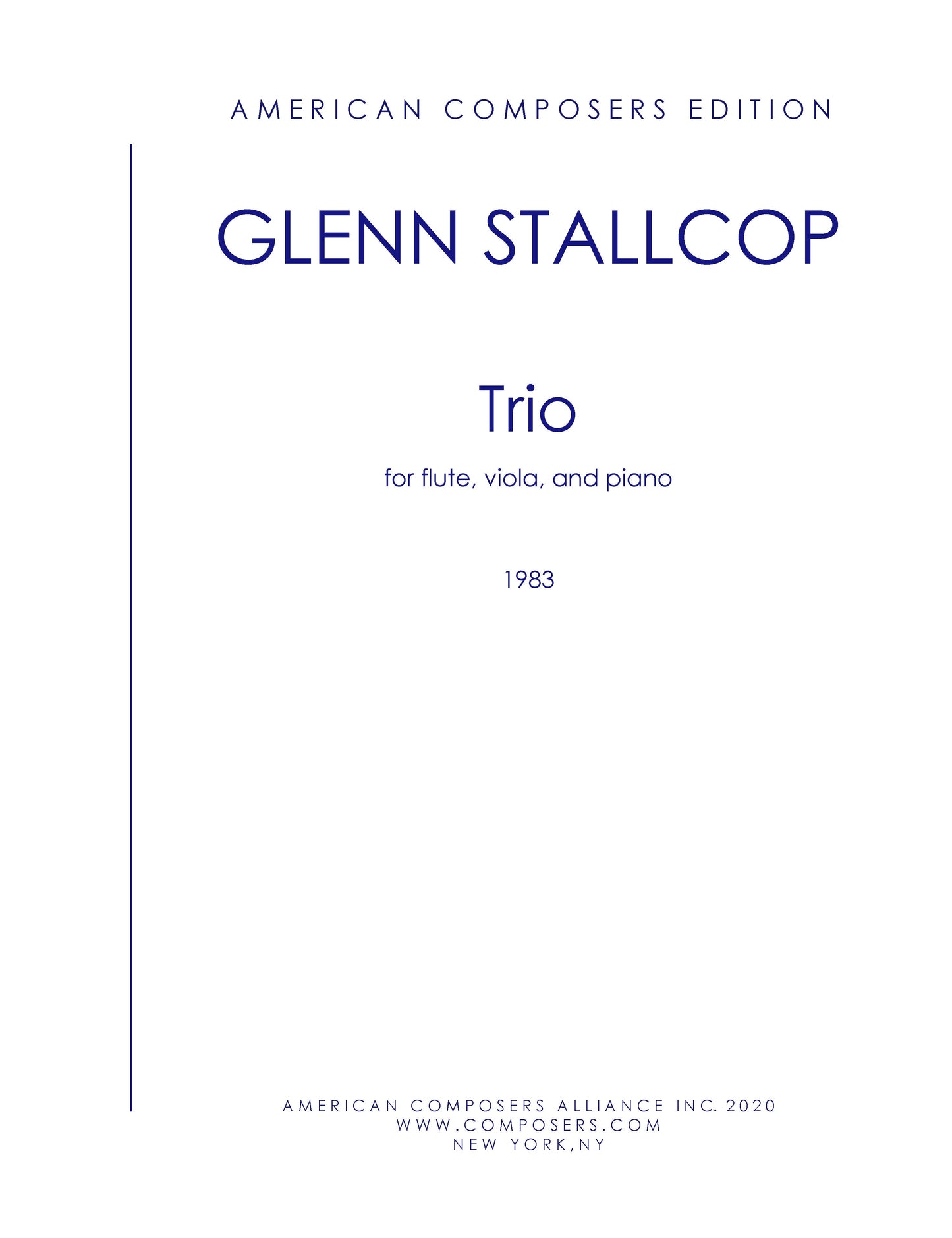 TRIO FOR FLUTE, VIOLA, AND PIANO