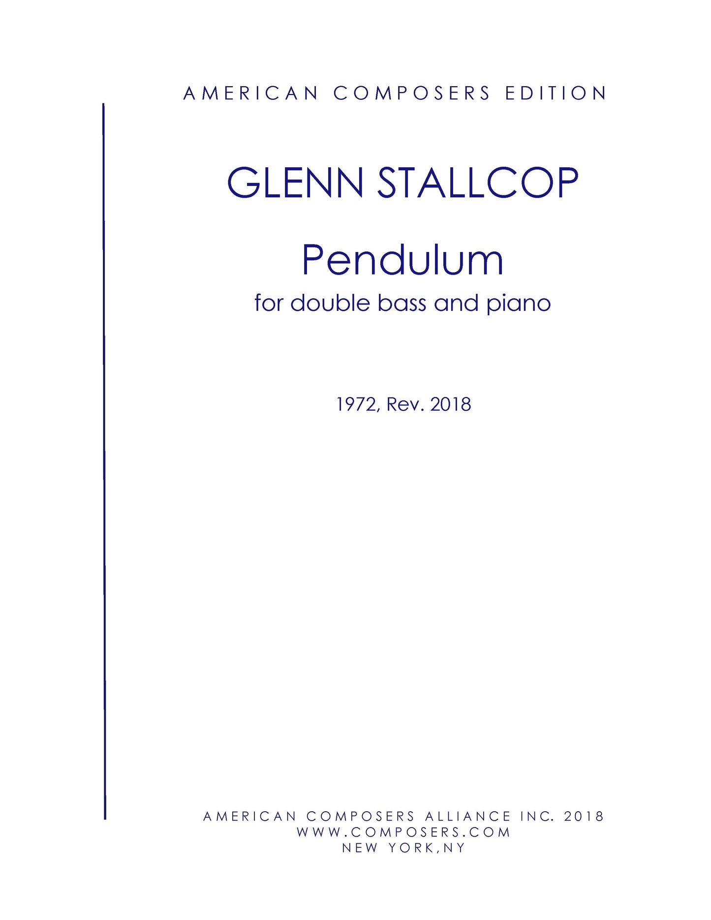 PENDULUM for double bass and piano