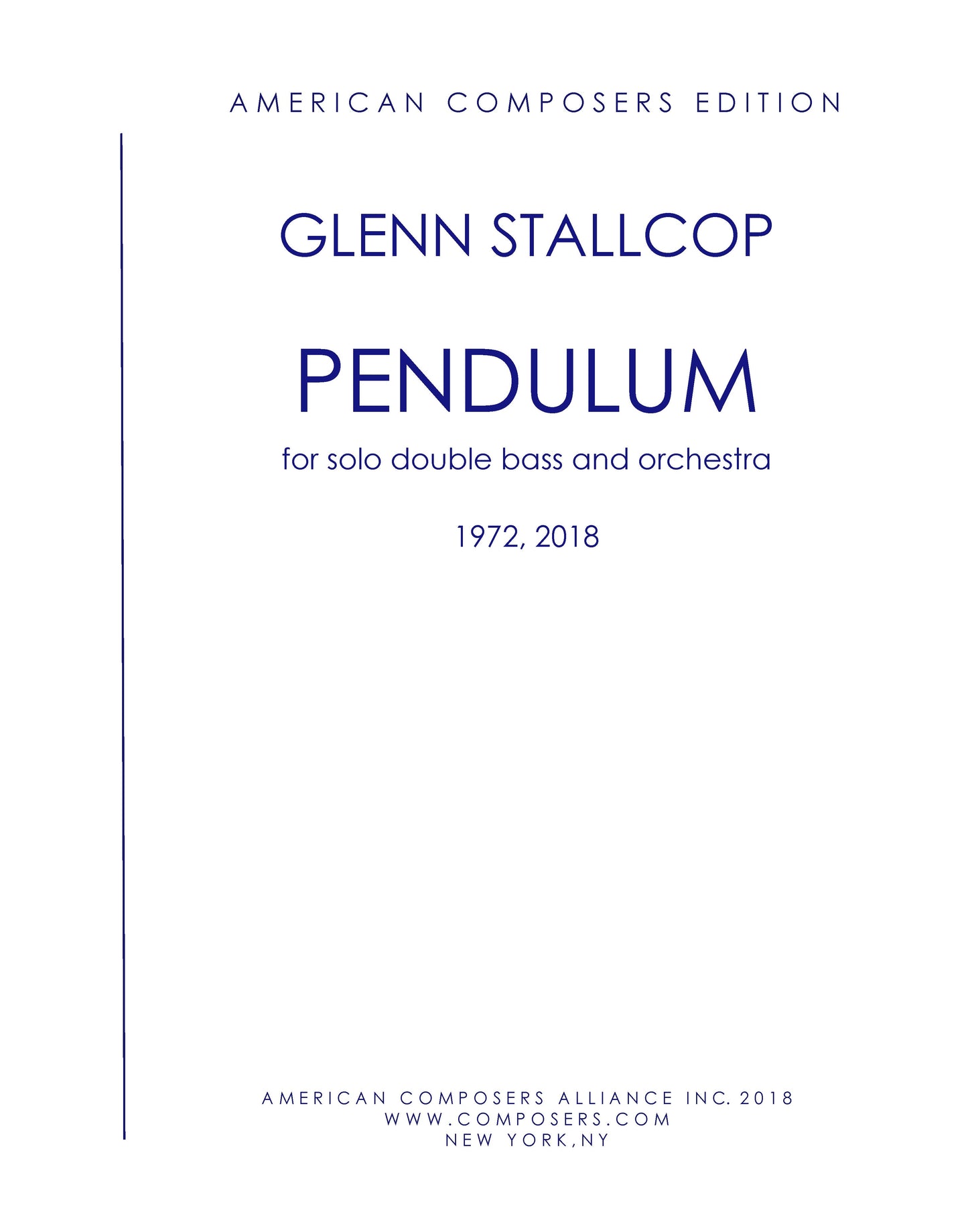 PENDULUM for double bass and orchestra