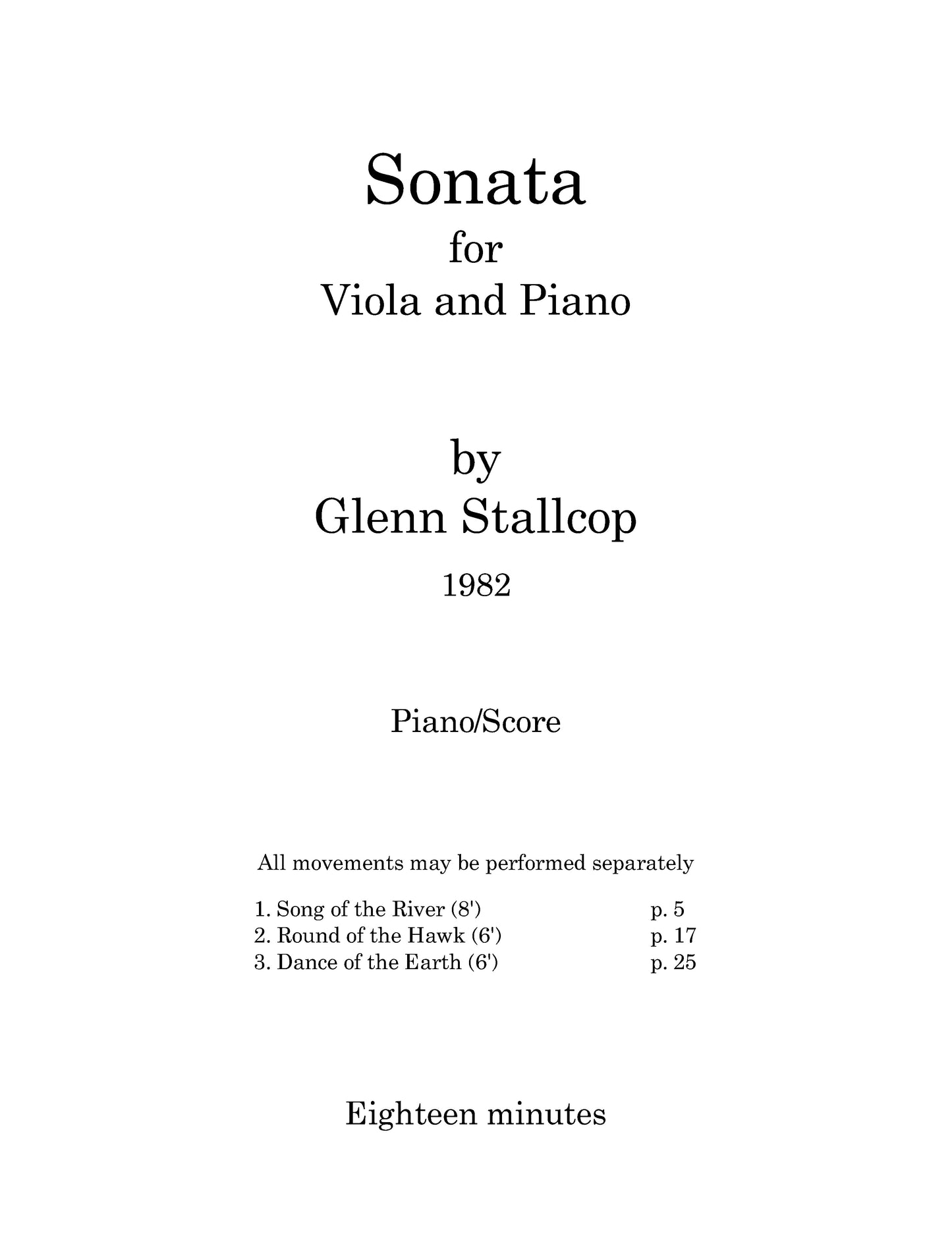 SONATA for viola and piano