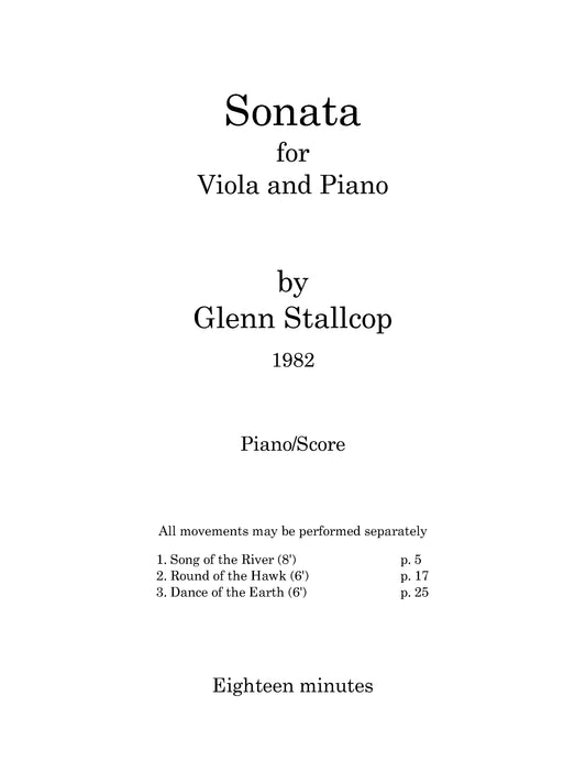 SONATA for viola and piano