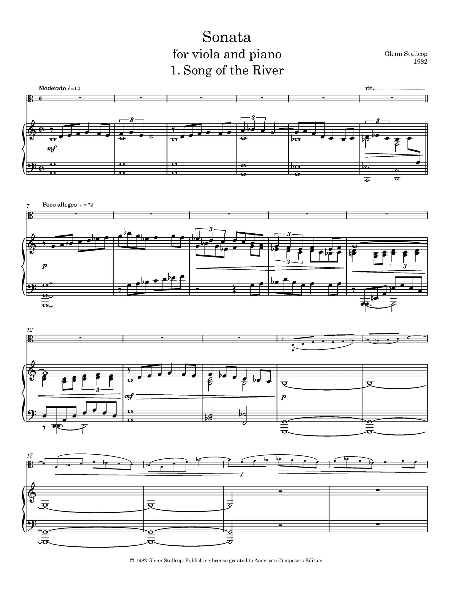 SONATA for viola and piano