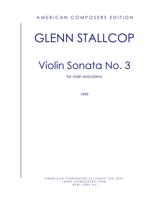 SONATA NO. 3 FOR VIOLIN & PIANO