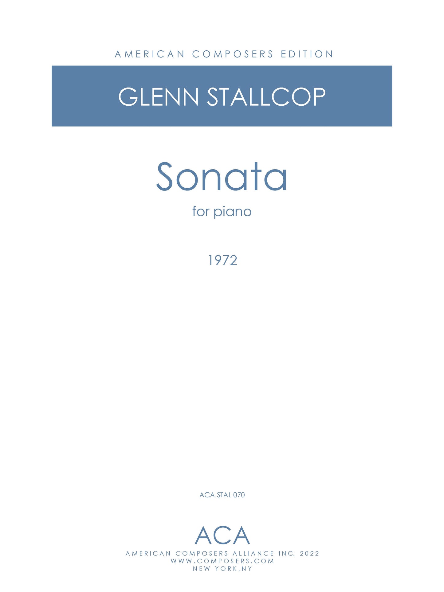 SONATA FOR PIANO