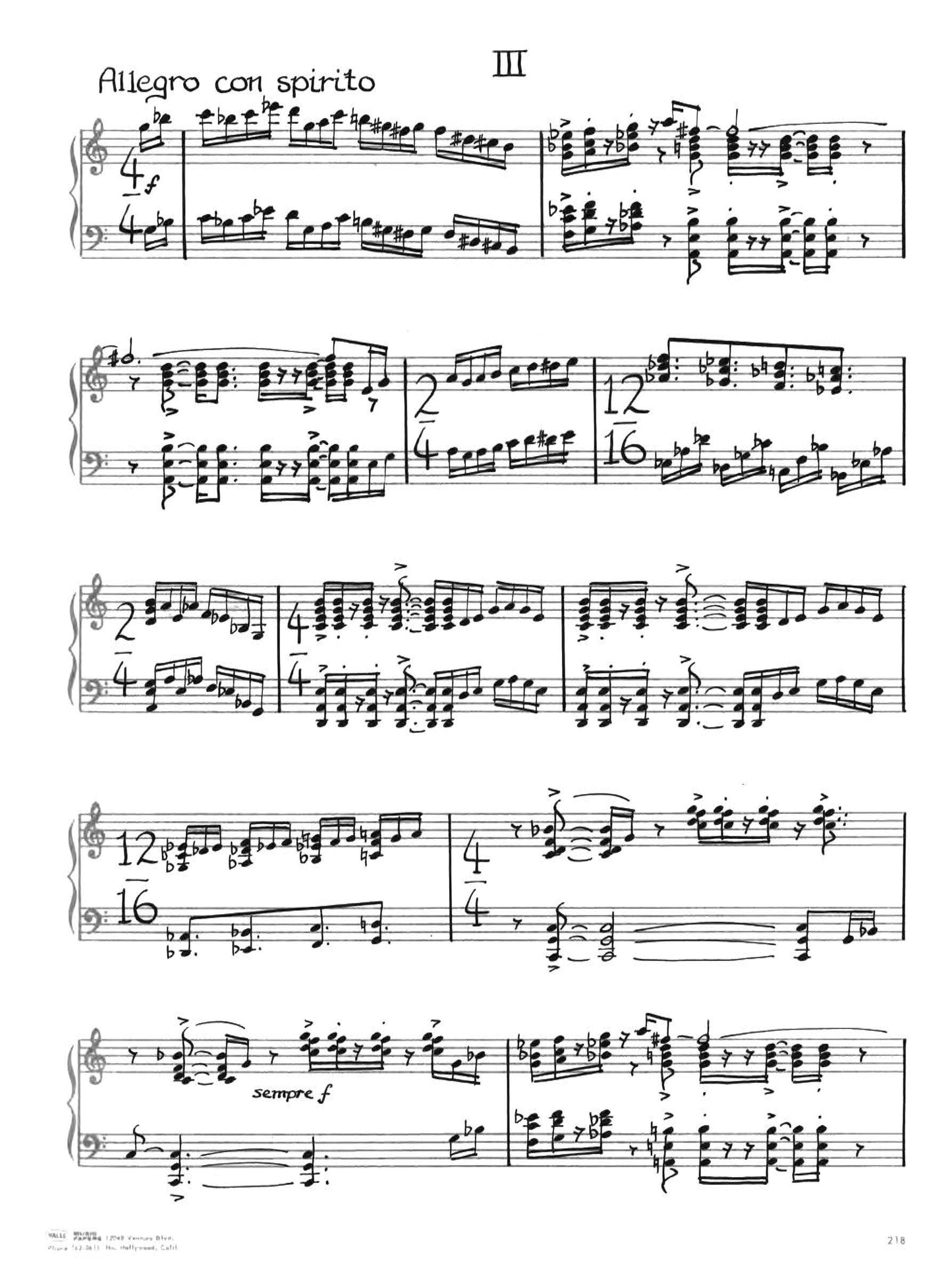 SONATA FOR PIANO