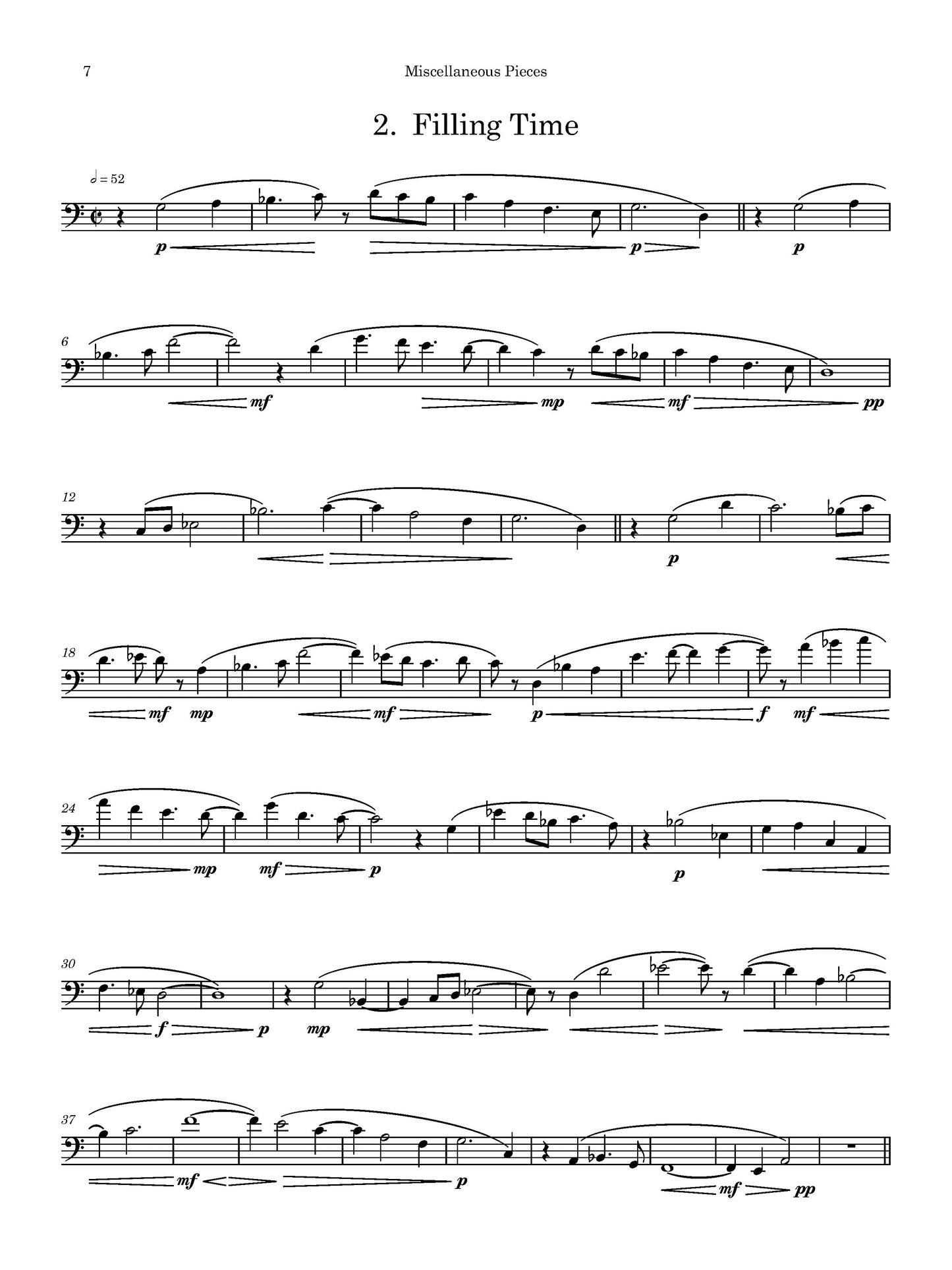 Miscellaneous Pieces for Double Bass Alone