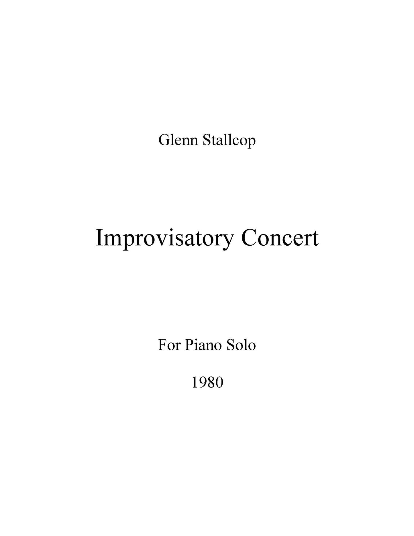 IMPROVISATORY CONCERT