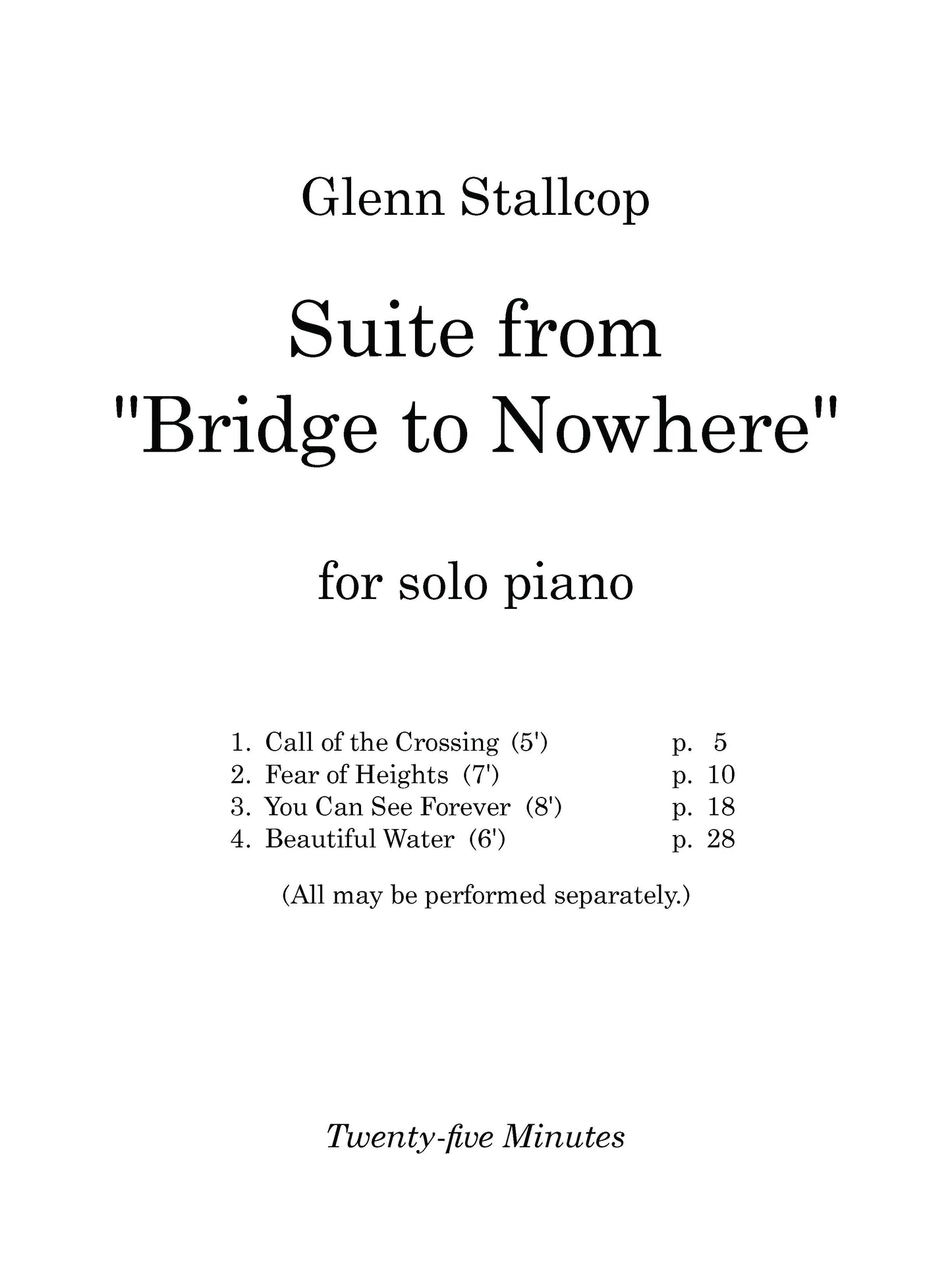 SUITE FROM "BRIDGE TO NOWHERE"