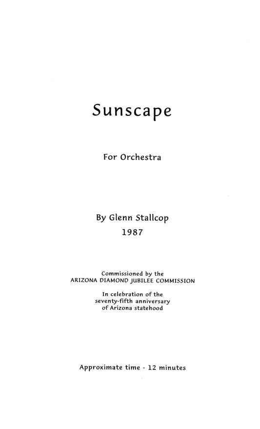 Sunscape for Orchestra