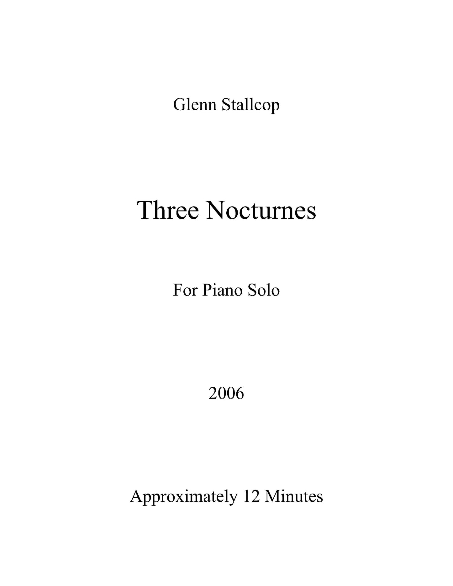 THREE NOCTURNES