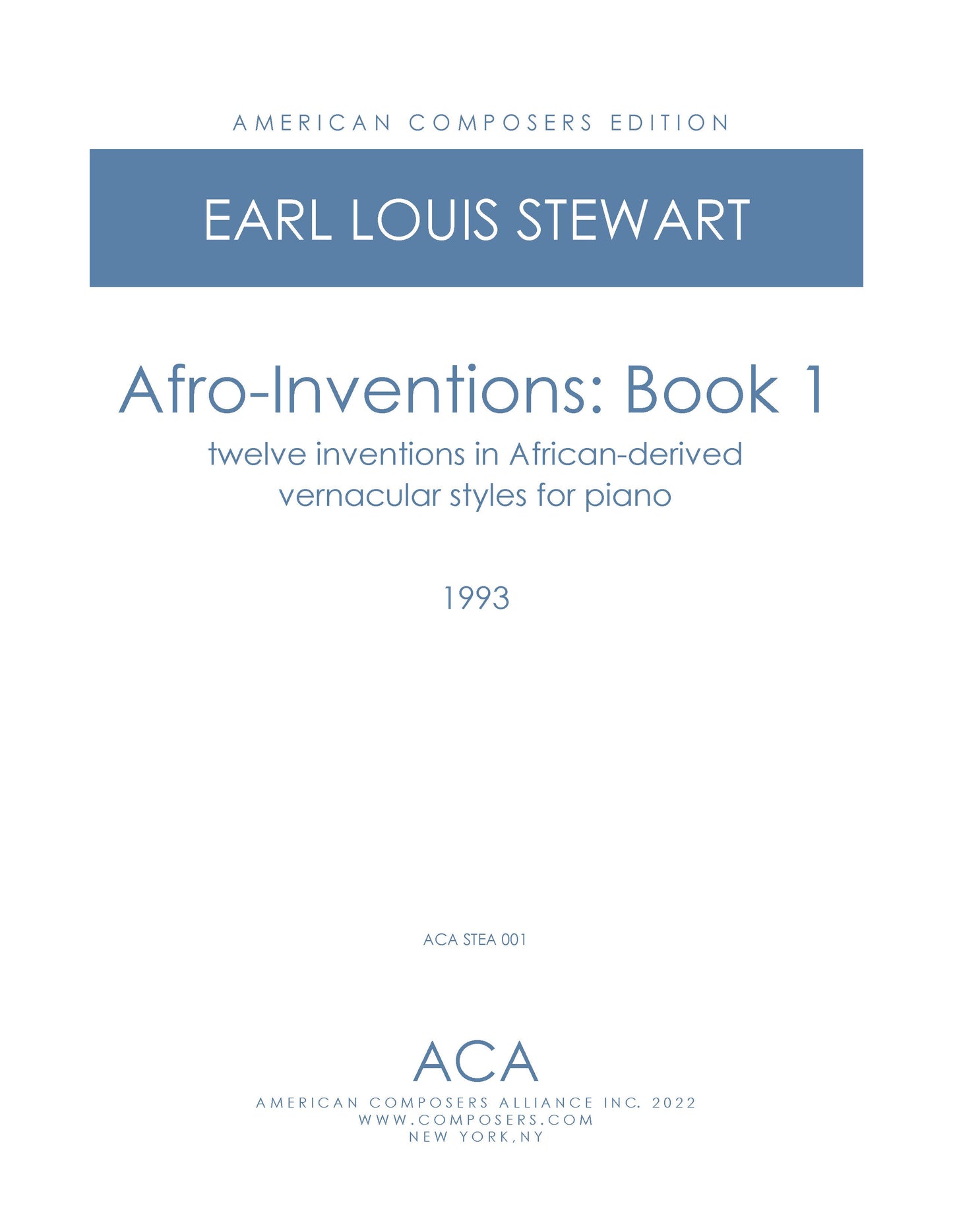 Afro-Inventions for Piano: Book 1