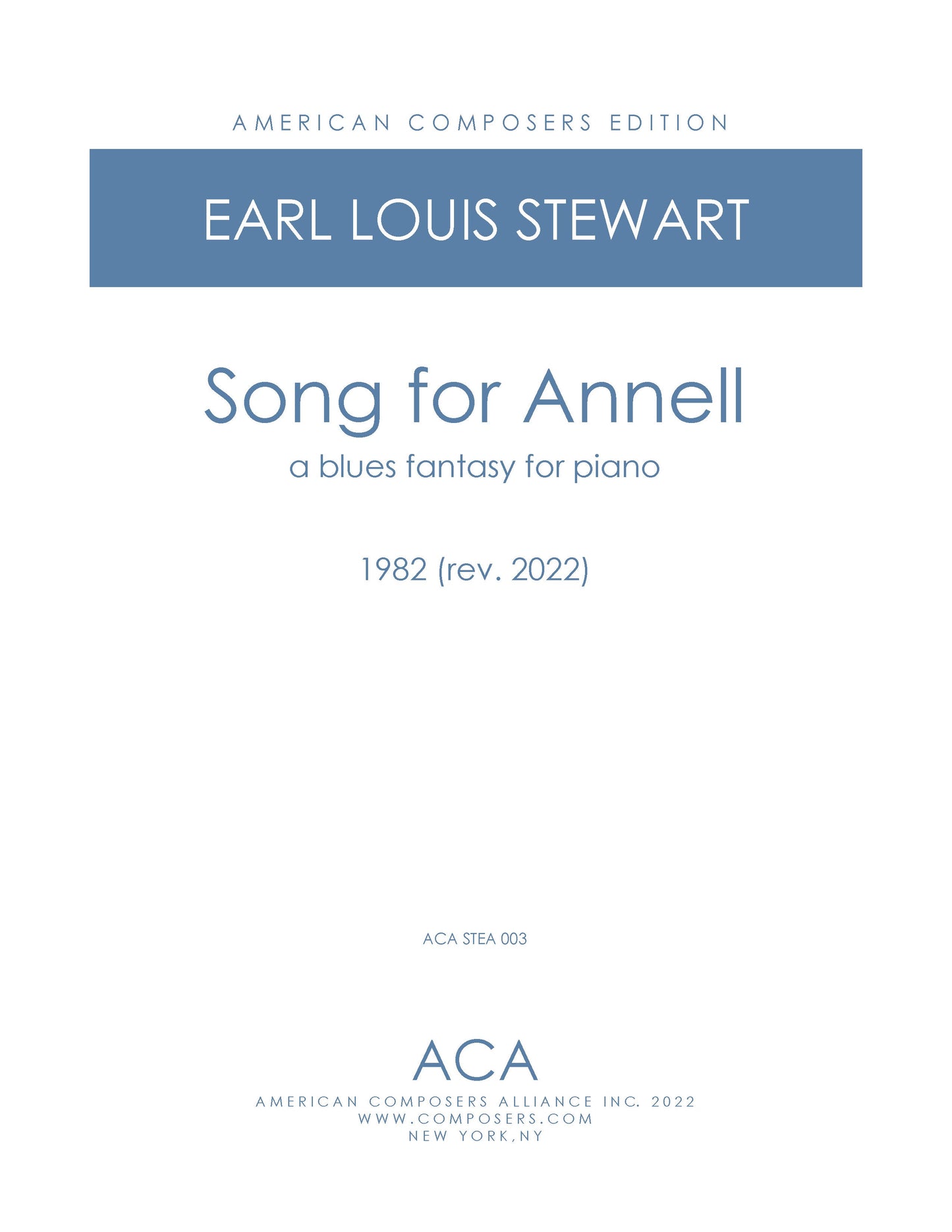 Song for Annell - A Blues Fantasy