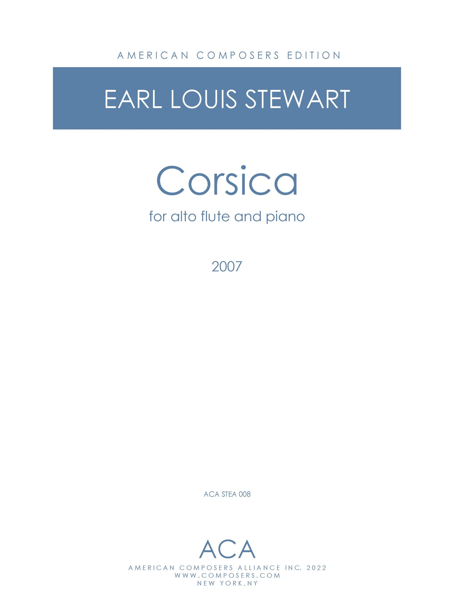 Corsica (for Alto Flute and Piano)