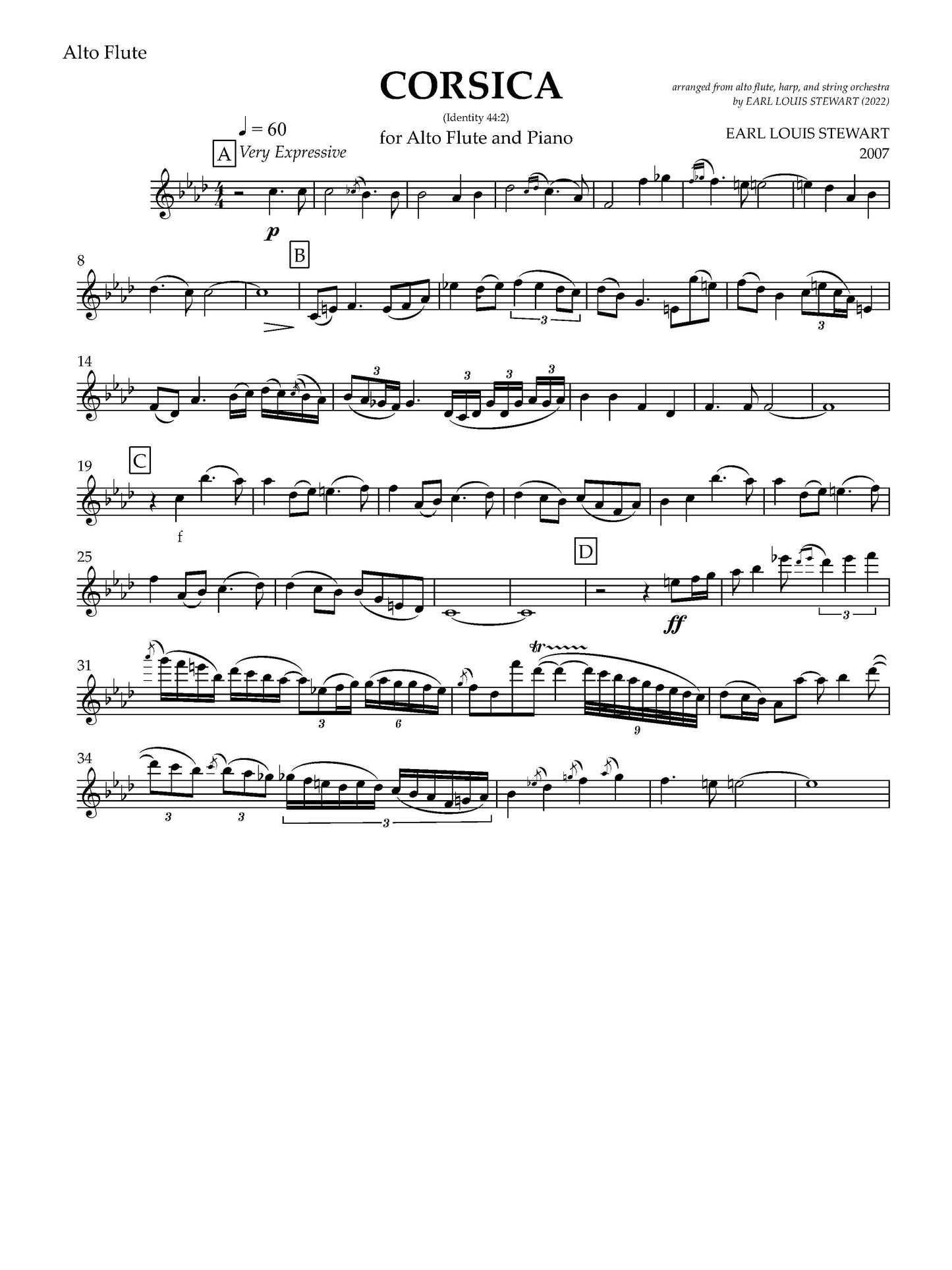 Corsica (for Alto Flute and Piano)