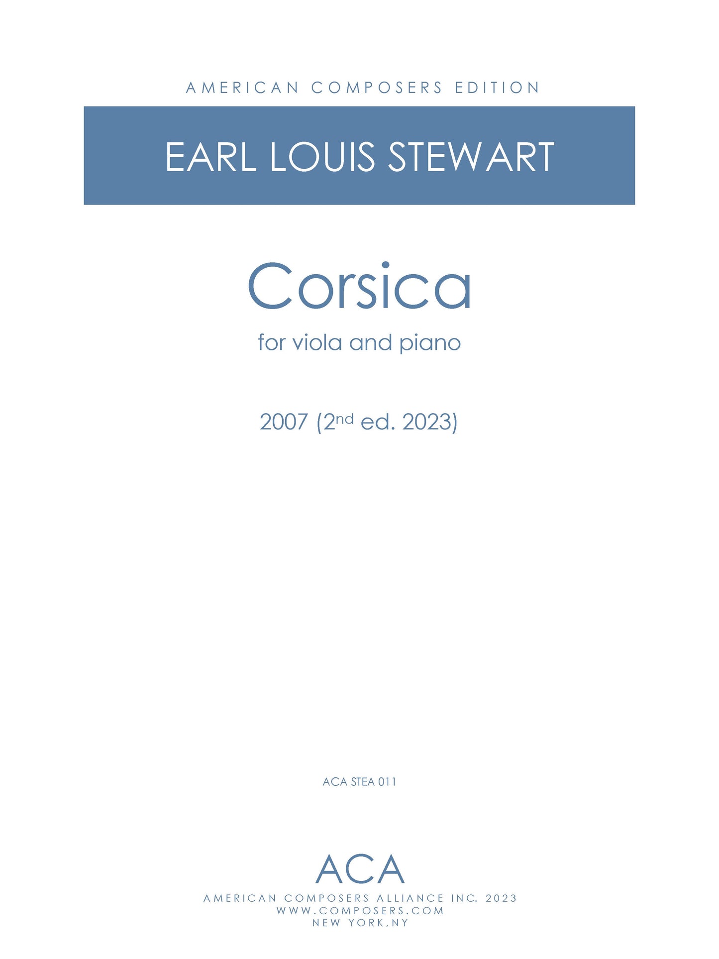 Corsica (for Viola and Piano)