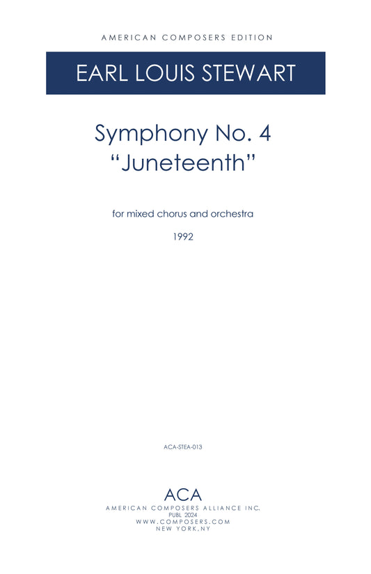 Symphony No. 4: "Juneteenth" full score