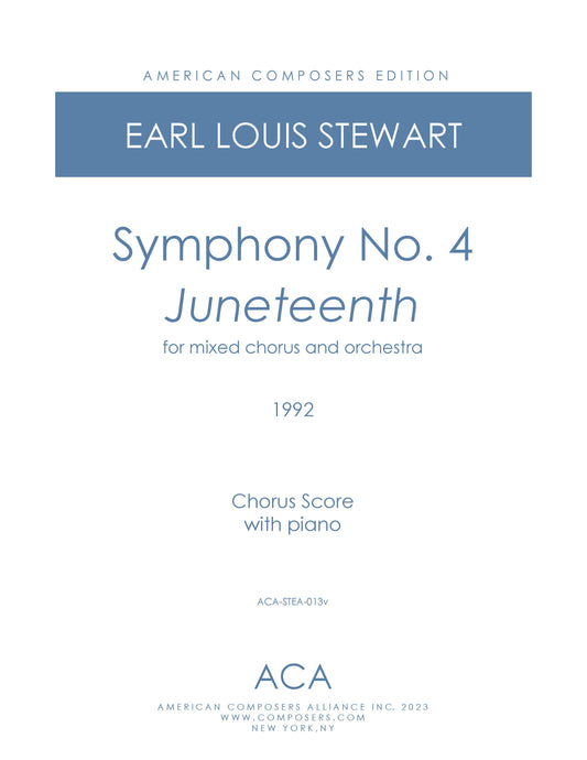 Symphony No. 4: "Juneteenth" choral score