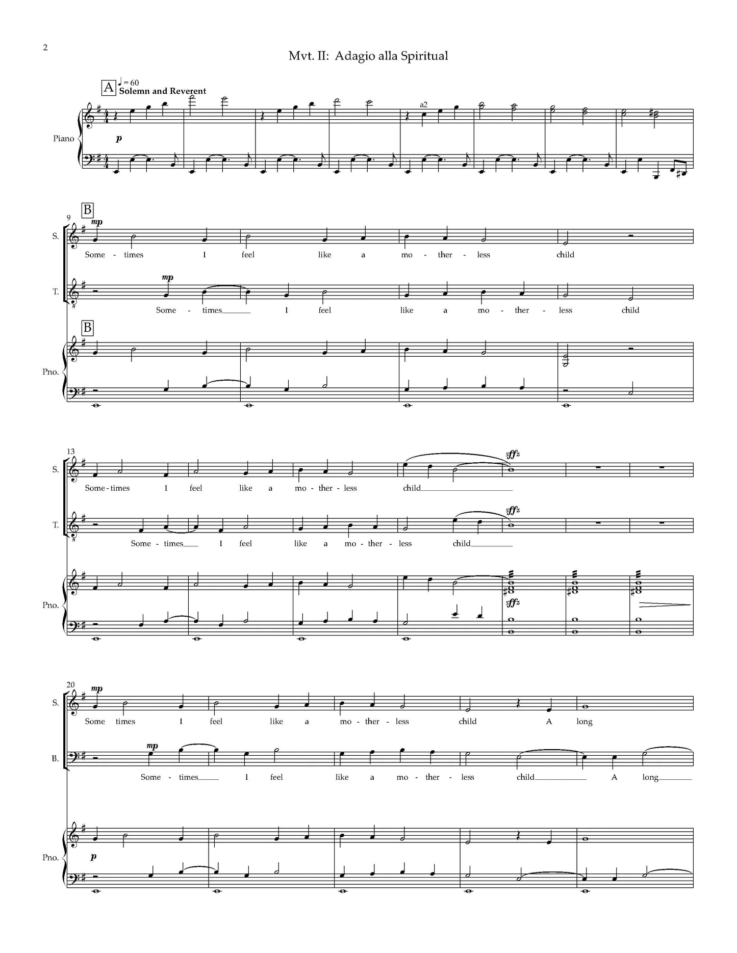 Symphony No. 4: "Juneteenth" choral score