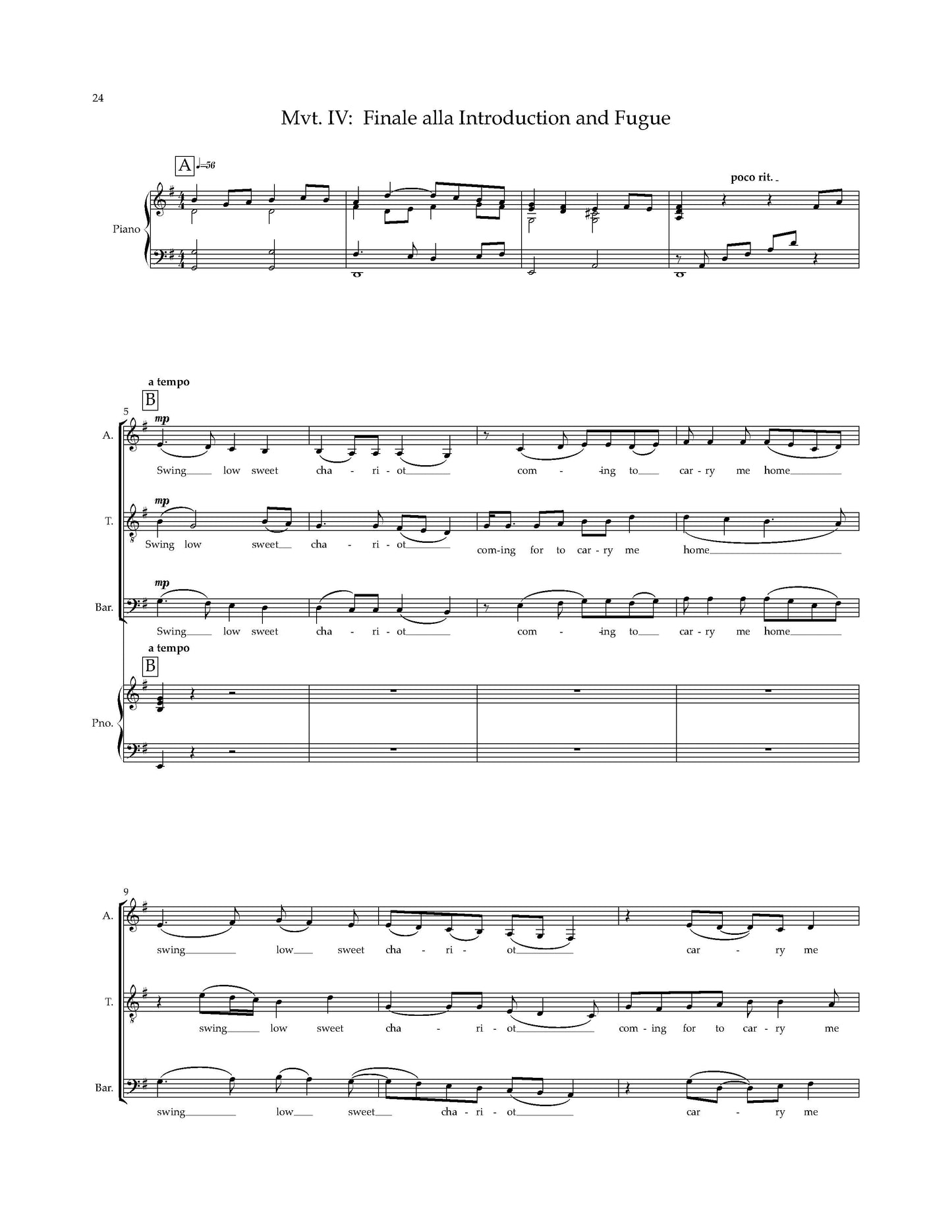 Symphony No. 4: "Juneteenth" choral score