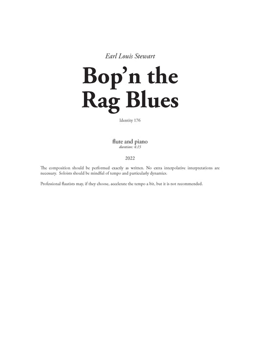 Bop'n the Rag Blues