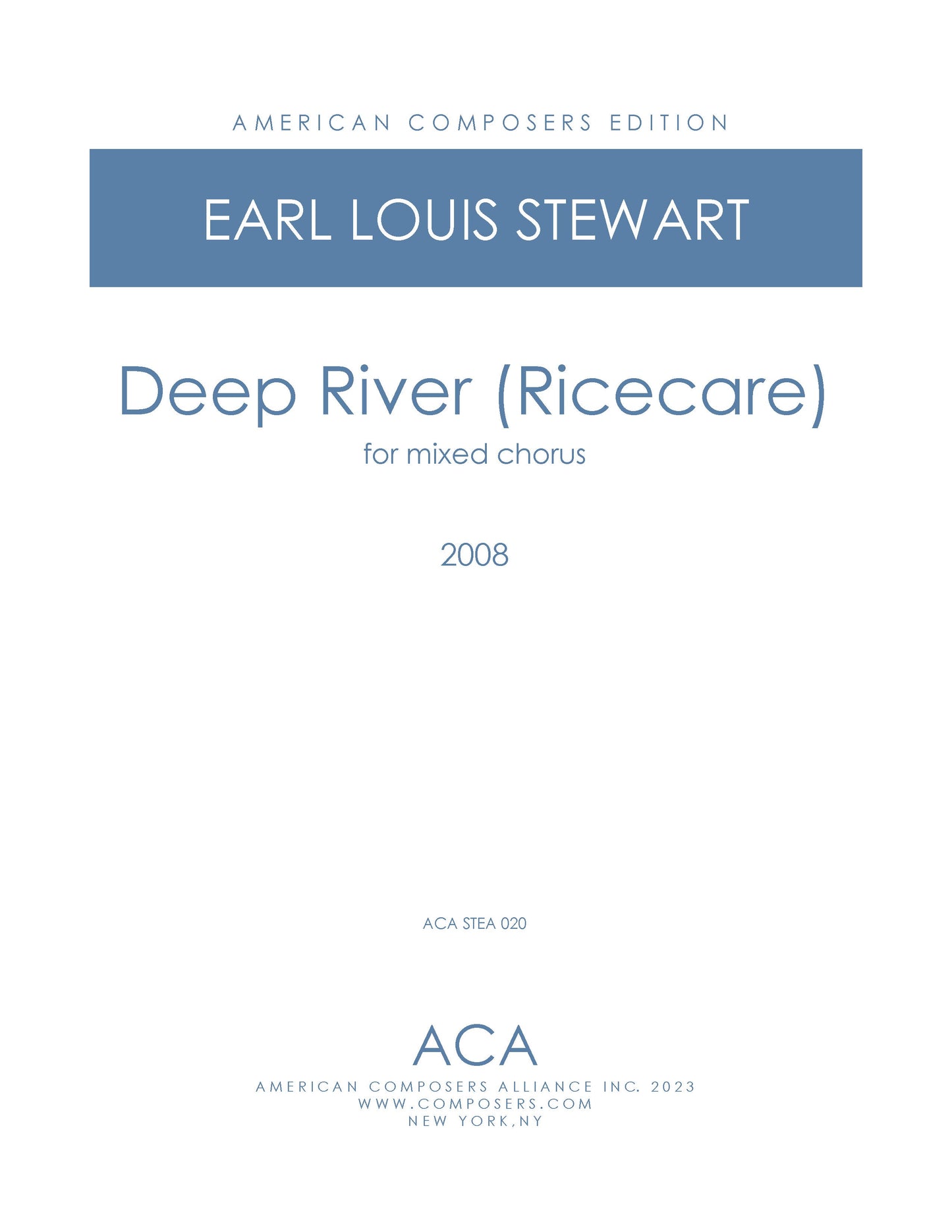 Deep River (Ricercare)