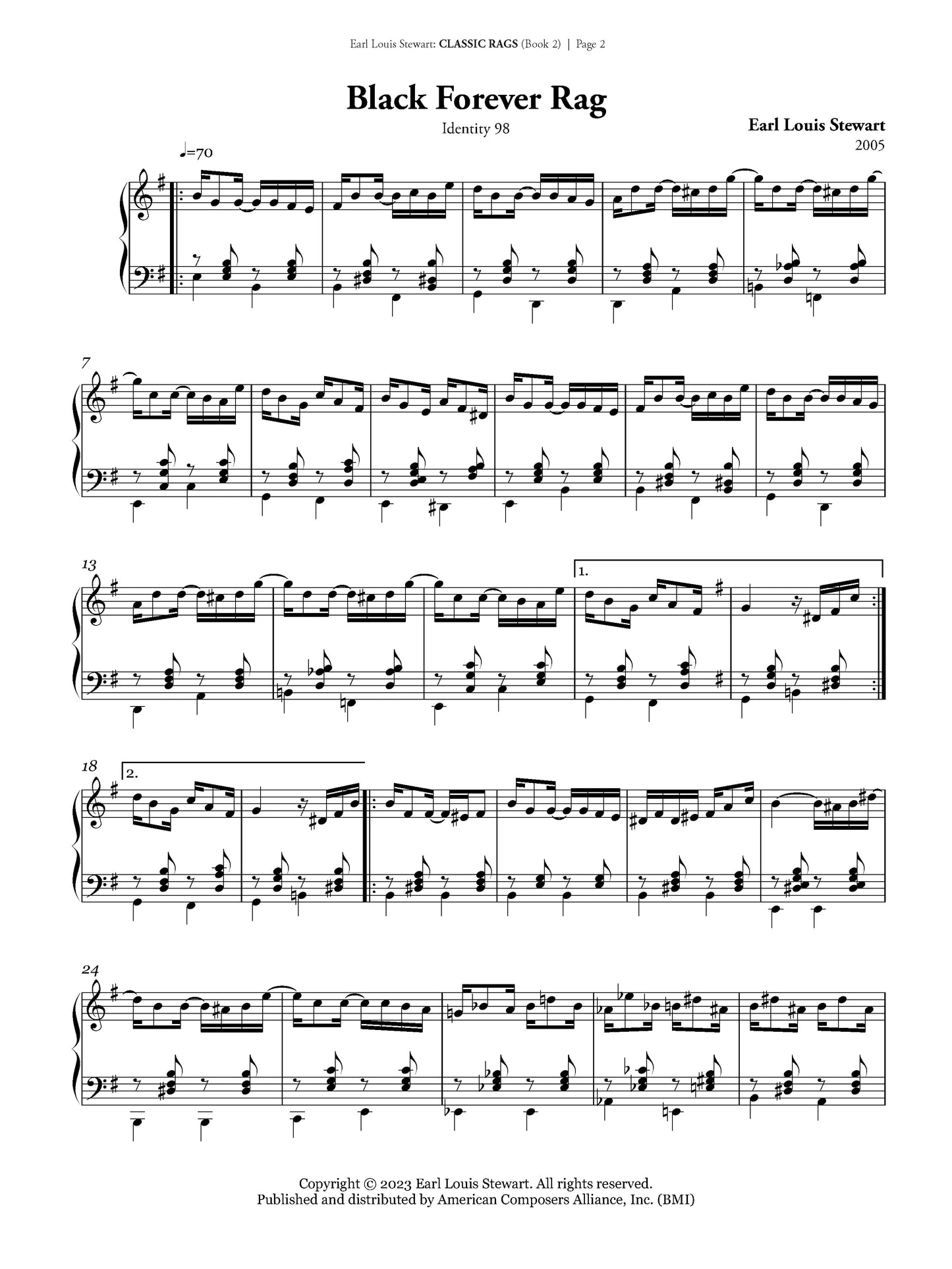 Classic Rags for Piano - Book 2