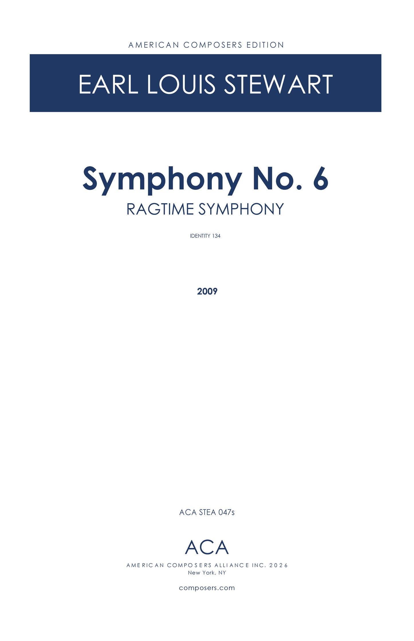 Symphony No. 6: "Ragtime Symphony"