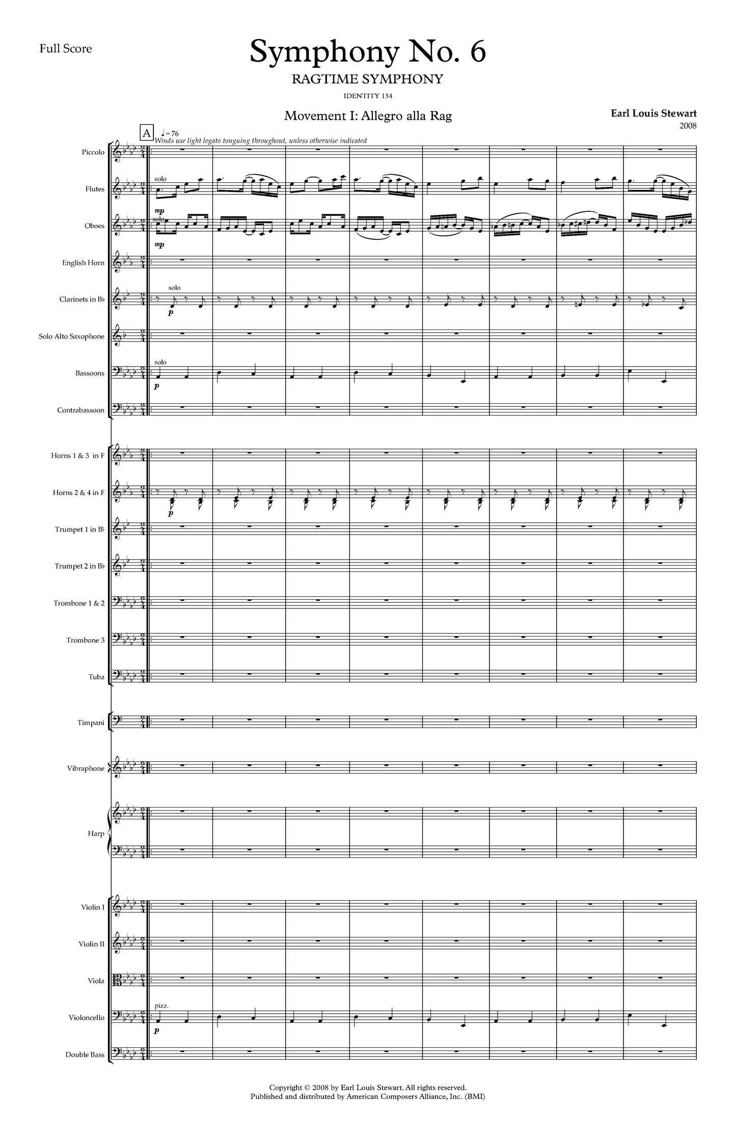 Symphony No. 6: "Ragtime Symphony"