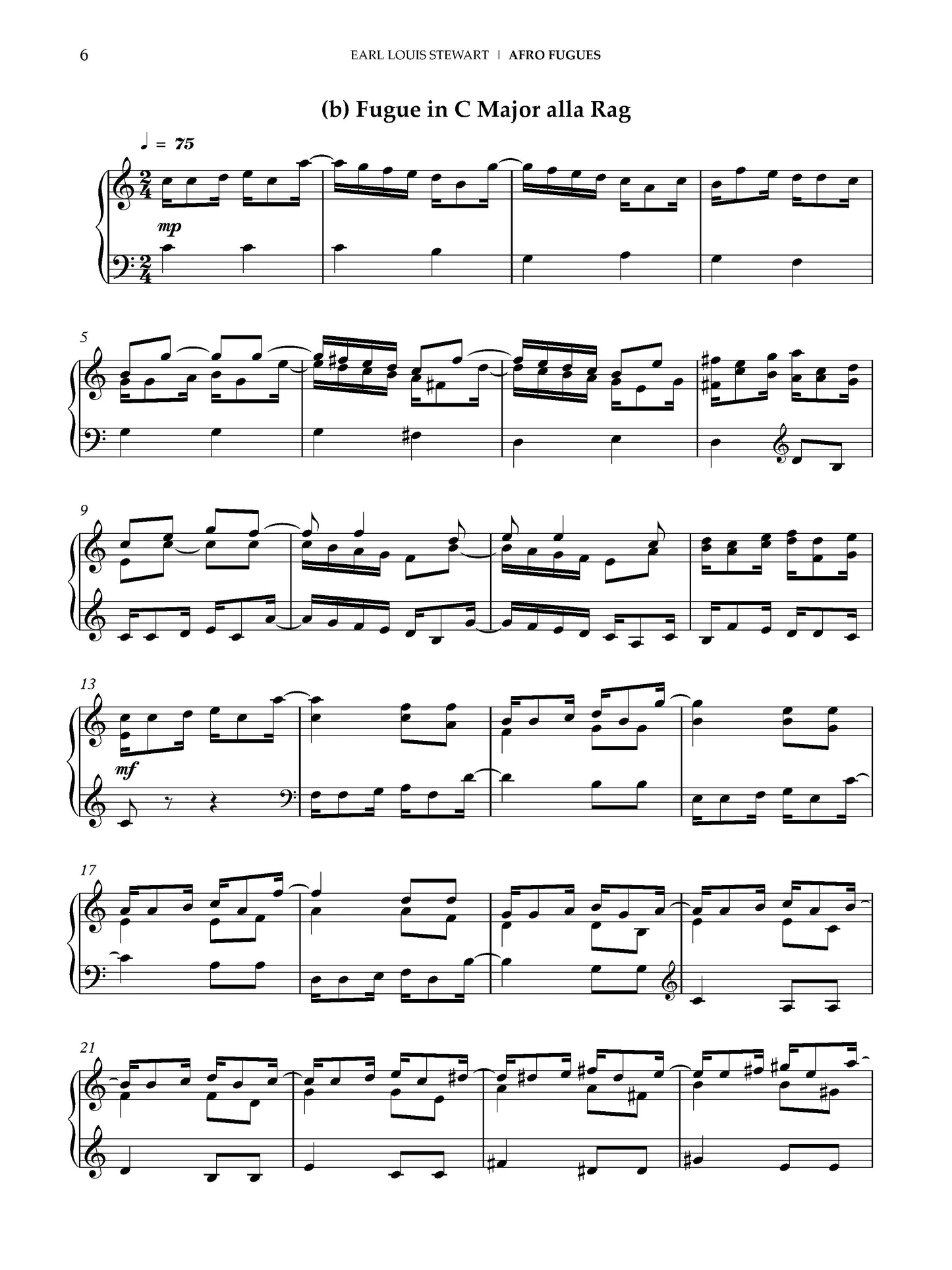 Afro-Fugues for Piano: Book 2