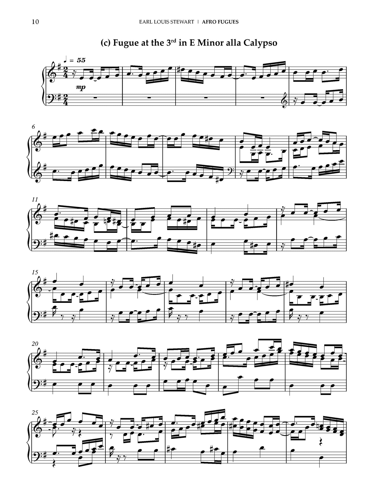 Afro-Fugues for Piano: Book 2