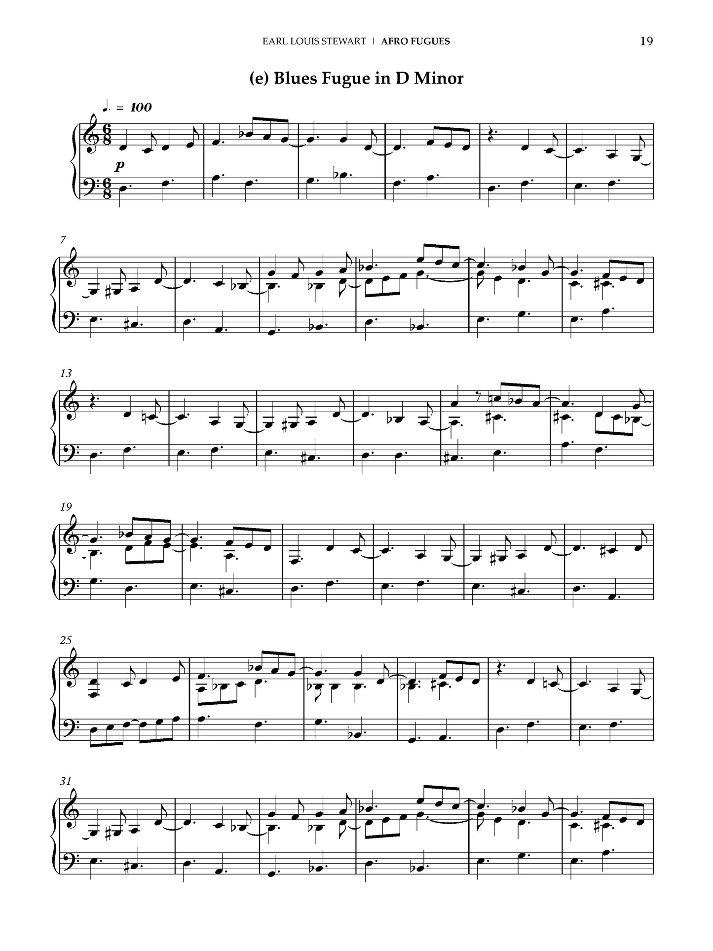 Afro-Fugues for Piano: Book 2