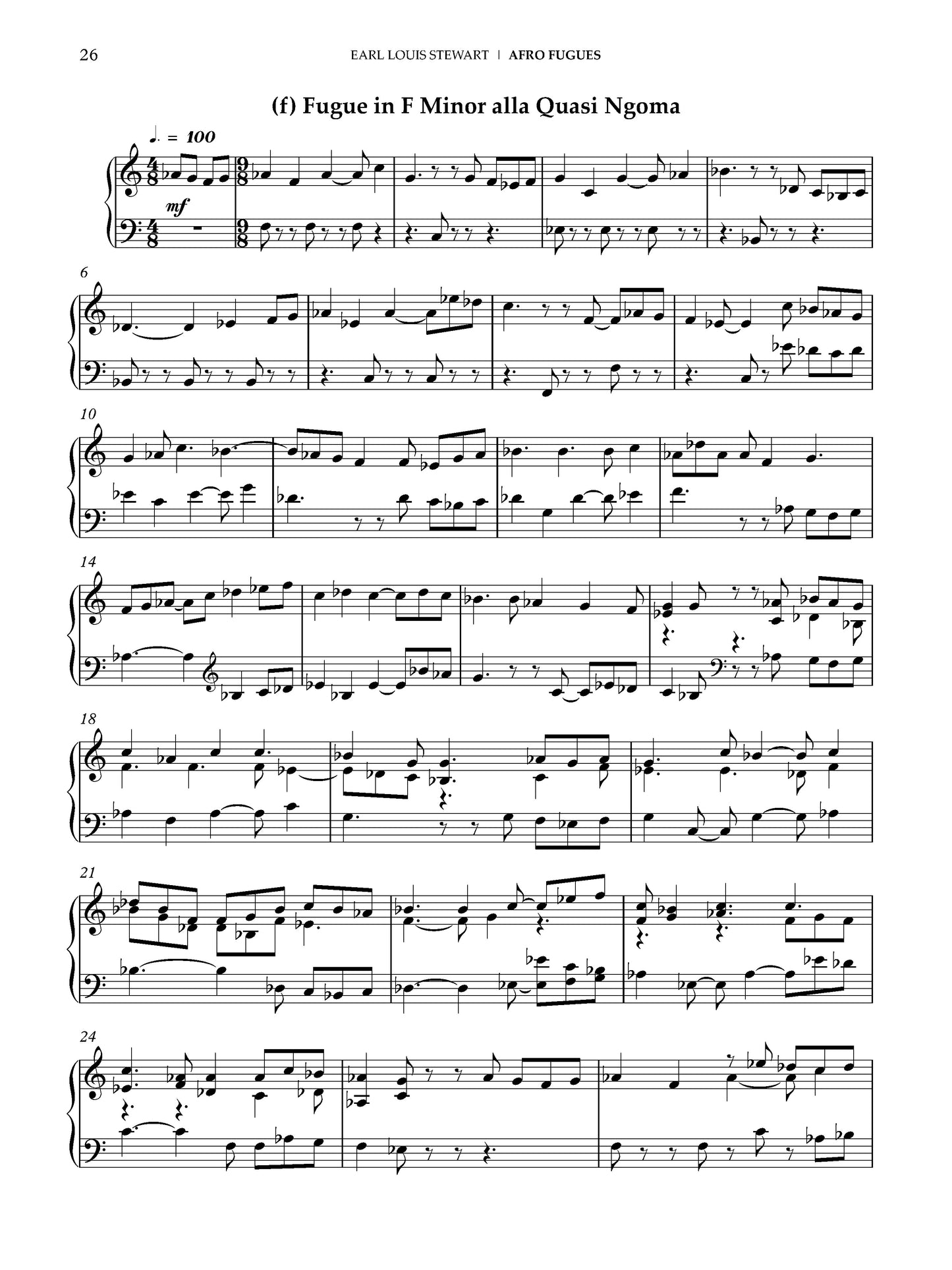 Afro-Fugues for Piano: Book 2