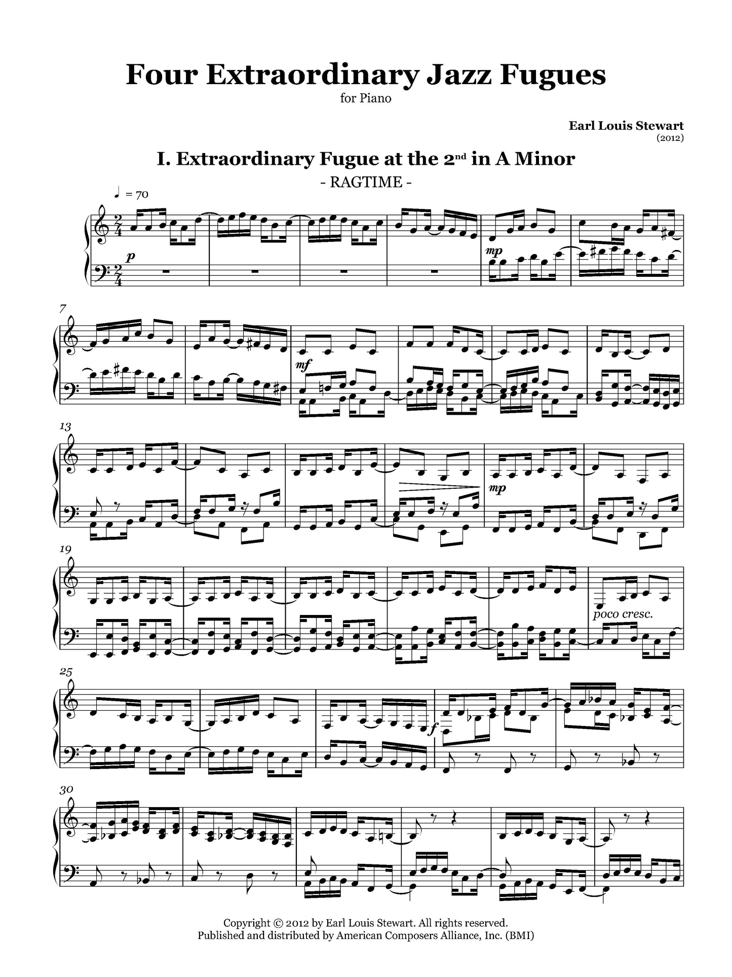 Four Extraordinary Jazz Fugues