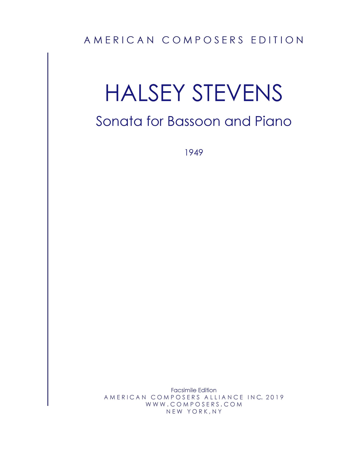 SONATA for Bassoon and Piano