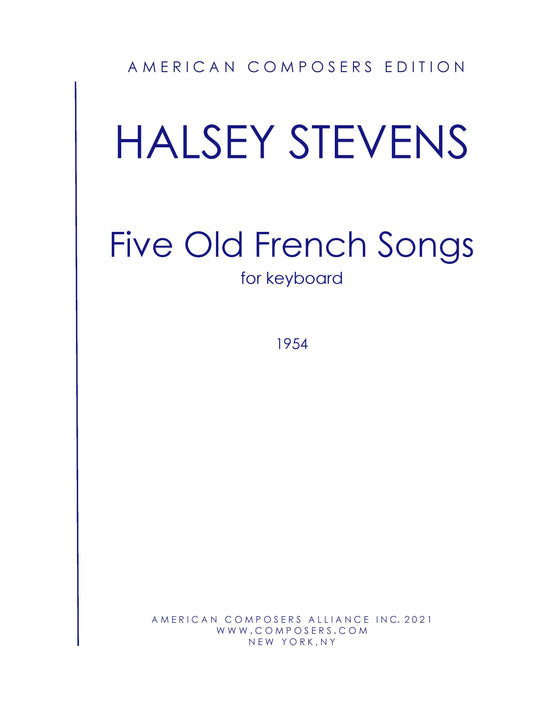 FIVE FRENCH FOLKSONGS for piano