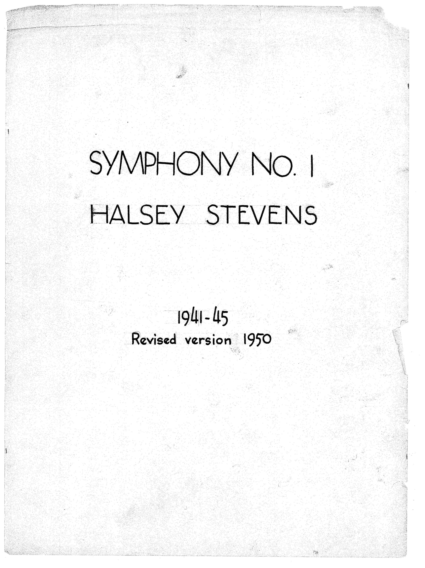 SYMPHONY no 1