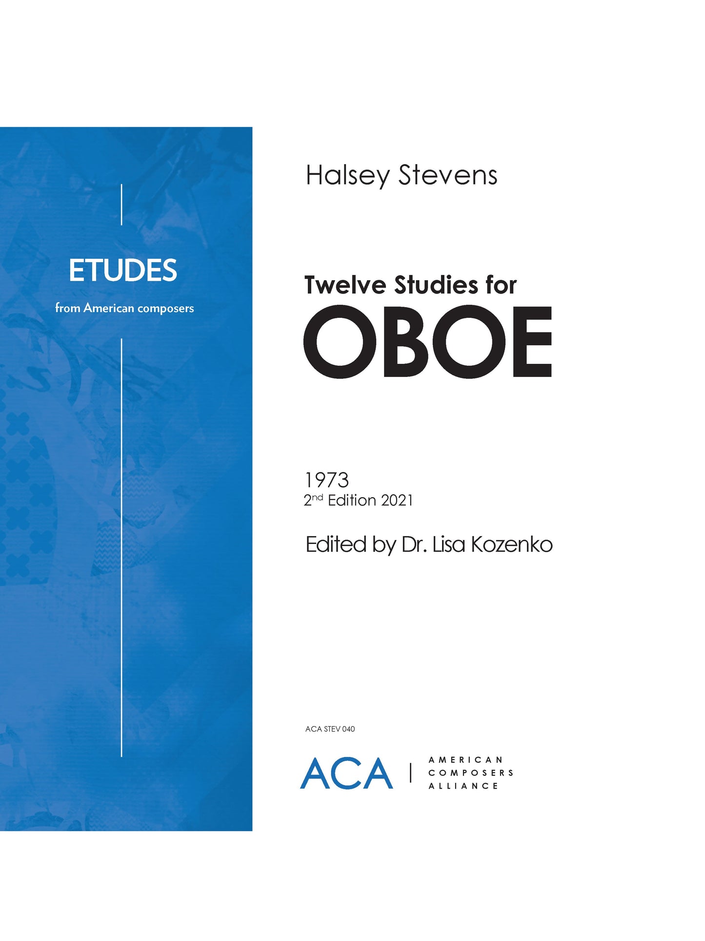 Twelve Studies for Oboe