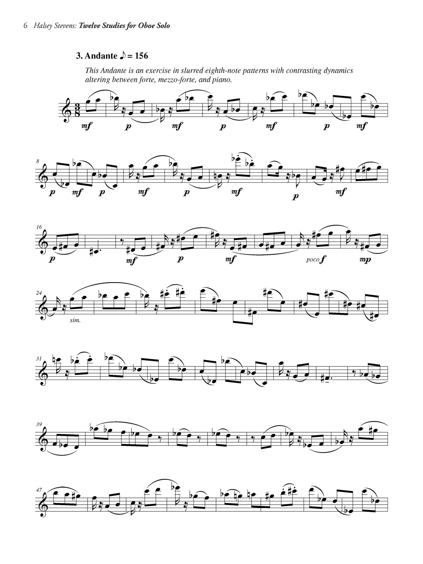 Twelve Studies for Oboe