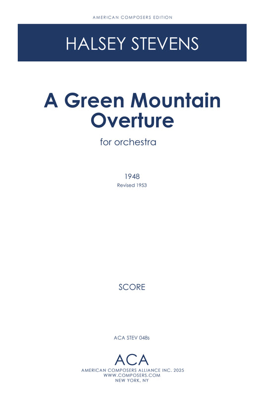 A Green Mountain Overture