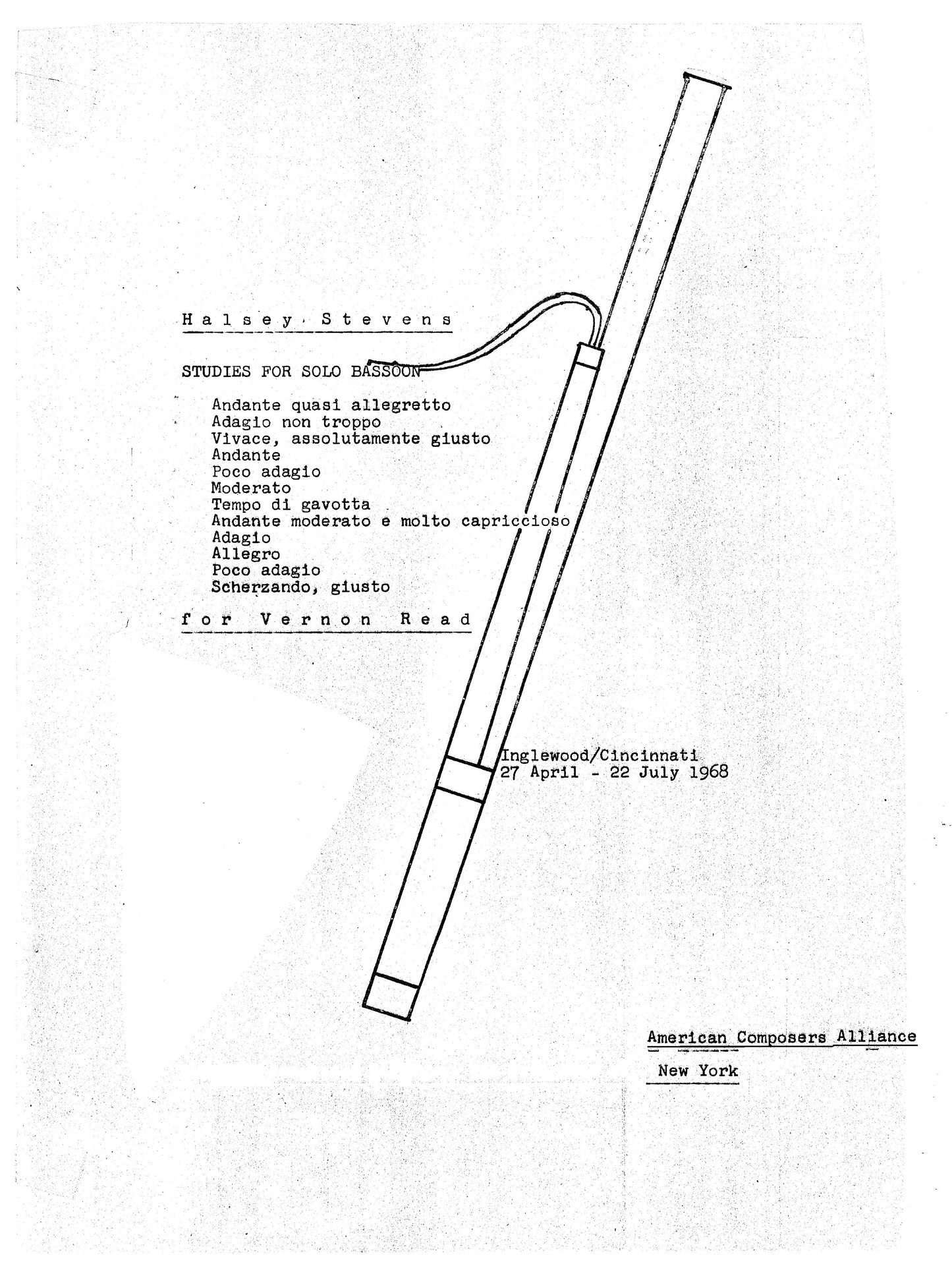 Twelve Studies for Solo Bassoon