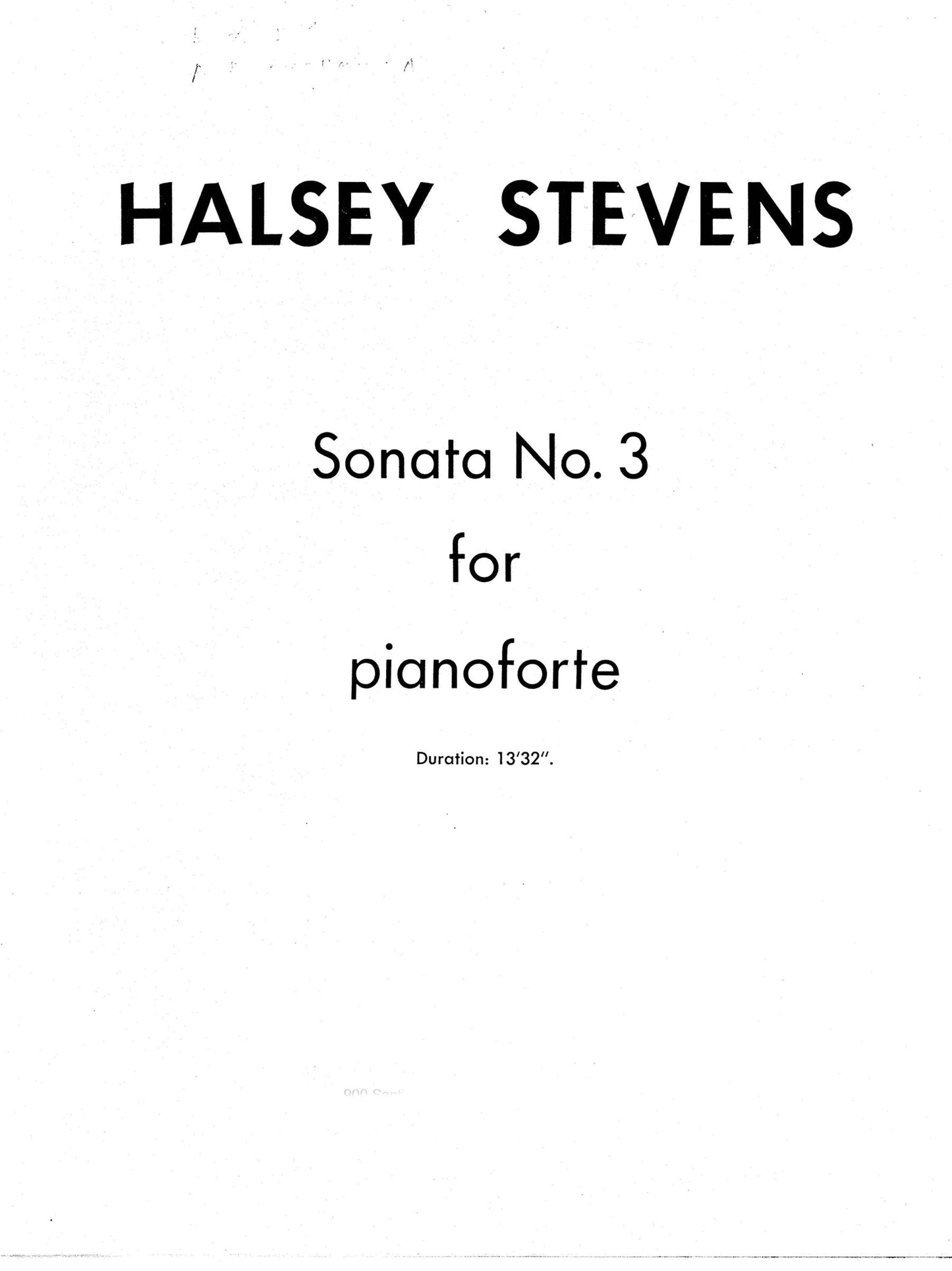 SONATA No. 3 for piano