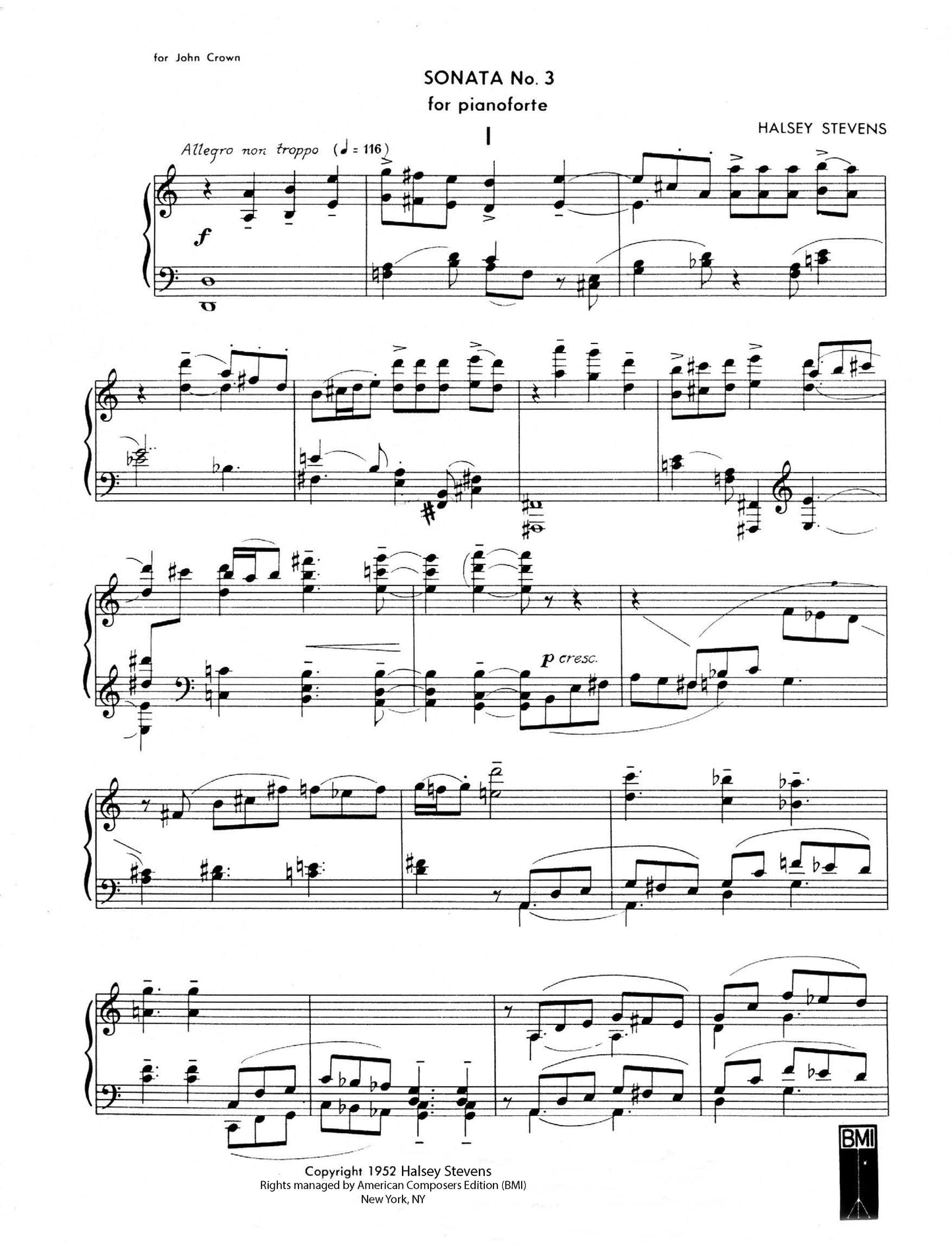 SONATA No. 3 for piano