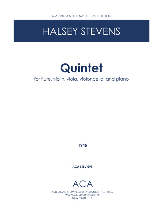 Quintet for flute, violin, viola, cello, and piano